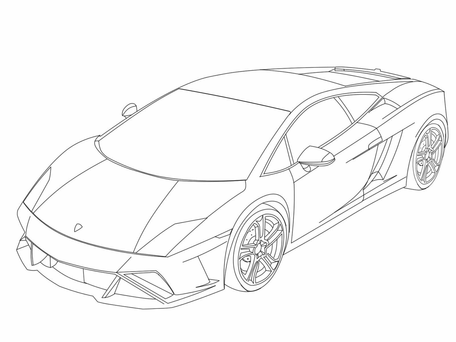 Gambar Mewarnai Mobil Lamborghini - GAMBAR MEWARNAI HD